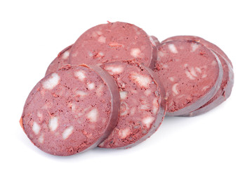 Meat  product. Sausage  isolation on  white  background