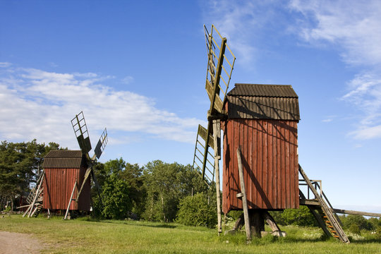 windmühlen in schweden auf öland