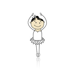 Cute little ballet dancer for your design