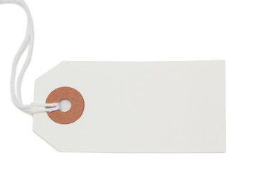 White tag isolated
