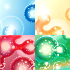 abstract background green blue red orange 10 eps