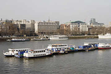 River Thames in Central London. England