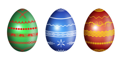 Easter eggs with ornament - illustration