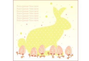 Easter cards with colorful eggs