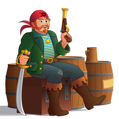 pirate with a sword and gun