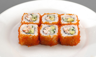 six appetizer california sushi