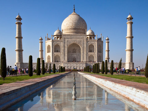 Classic View of Taj Mahal in Agra