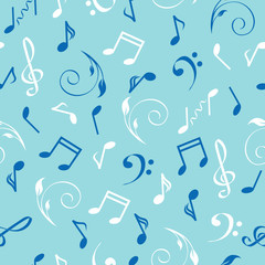 vector. seamless abstract musical background.