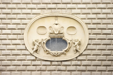 Relief with angels on the wall