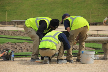 Equipe sur un chantier