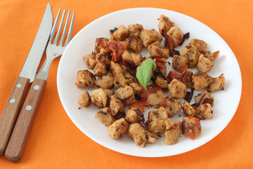Soy with tomato and basil