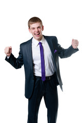 The young businessman in a suit