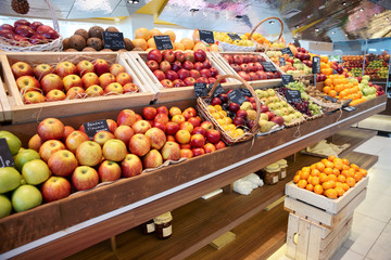 Shelf with fruits