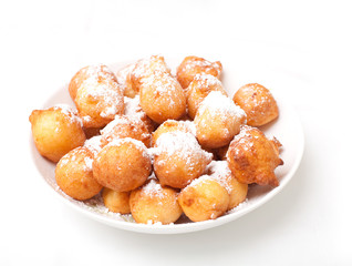 plate of freshly-baked donuts