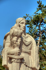 Fototapeta na wymiar American Cemetery - Colleville-sur-Mer - Statua