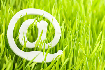 e-mail and fresh grass