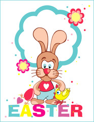 Fototapeta premium rabbit easter illustration