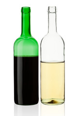 Wine bottles.