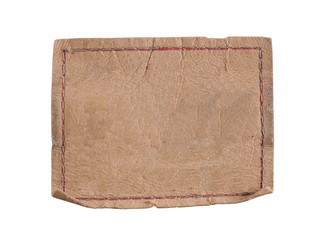 leather blank label