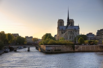 Fototapeta na wymiar Paryż (Francja) - Katedra Notre Dame