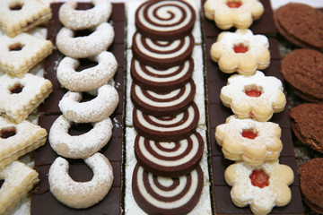Variety of sweet homemade cookies