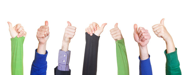 Fototapeta premium Thumbs Up on White Background