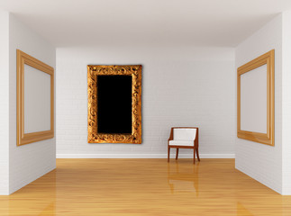 gallery's hall with chair