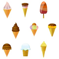collection of vector images of ice cream