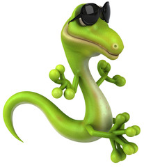 Naklejka premium Lézard en vacances