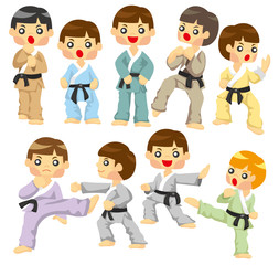 Fototapeta premium cartoon Karate Player icon