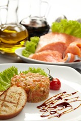 appetizer with salmon