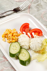 eggs and vegetables