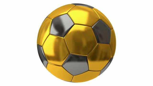 Gold and silver soccer ball