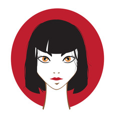 Girl in the red circle