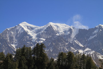 Himalaya Mountains and Blue Sky