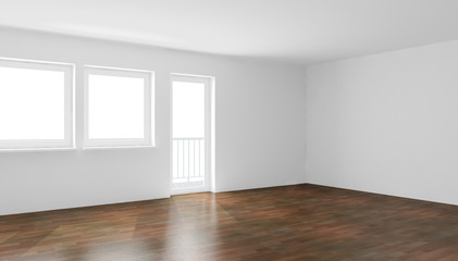 Interno vuoto con parquet