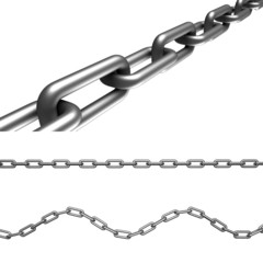 Fototapeta premium Set of Isolated 3d chains.