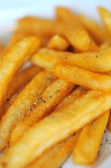 Macro of fried potato