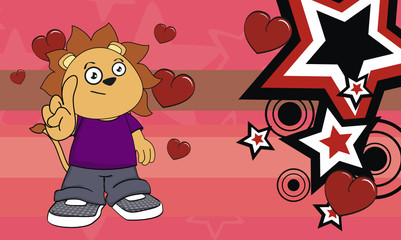 lion kid cartoon background5