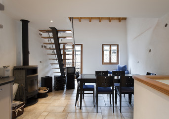 modern diningroom, nobody inside