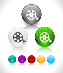 Glossy colorful abstract glass balls. EPS10 file.