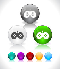 Glossy colorful abstract glass balls. EPS10 file.