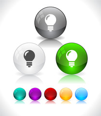 Glossy colorful abstract glass balls. EPS10 file.