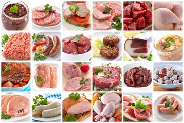 collection of meat images
