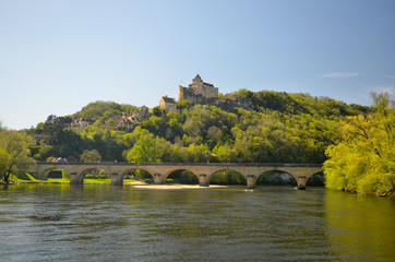 Naklejka na ściany i meble Zamek Castelnaud i Dordogne