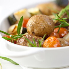 Rustic baked vegetables