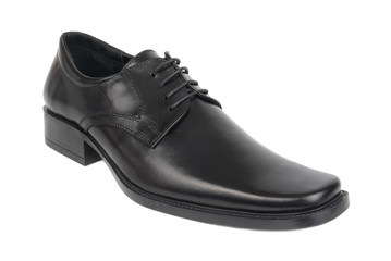Man's black shoe