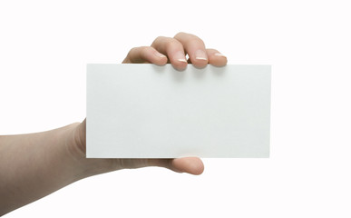Fototapeta premium Hand whit a card
