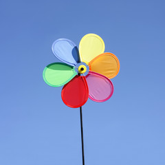 Fototapeta na wymiar Colorful pinwheel toy