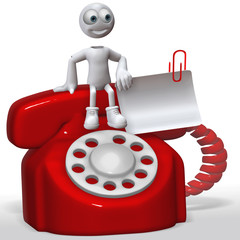 Naklejka premium Ziggy Zeitgeist is waiting for your call